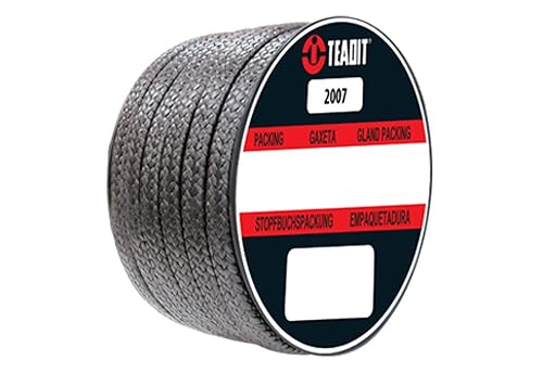 Lamons Sterling Seal and Supply (STCC) 2007.562x2 Teadit Style 2007 Braided Packing, Expanded PTFE, Graphite, 9/16' CS x 2 lb. Spool - Poueer