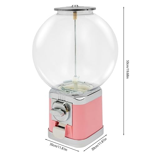 Capsule Vending Machine Candy Machine Dispenser for Business Toy Vending Machine Dispenser Lockable Candy Gumball Dispenser Machine Prize Machine Twister Ball Dispenser (White) - Poueer