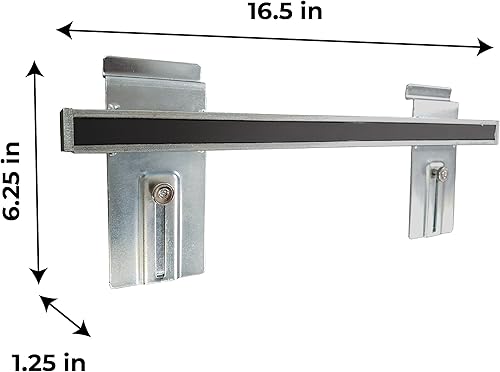 Crownwall Slatwall Steel 16' Magnetic Tool Bar - 2 Pack - Poueer