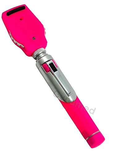 Premium Double Handle Otoscope Set -Otoscope/Great for School -Cynamed (PINK) - Poueer