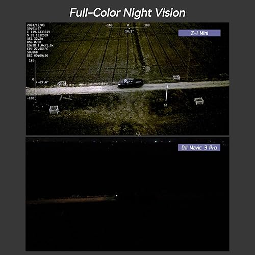 XF Z-1Mini 4K Full-Color Night Vision Camera with Gimbal Pod, AI Multi-Object Detection & Tracking,3-Axis Stabilized Gimbal,Supports MAVLink & QGC Software for UGV USV RC Plane FPV Drones Robots - Poueer