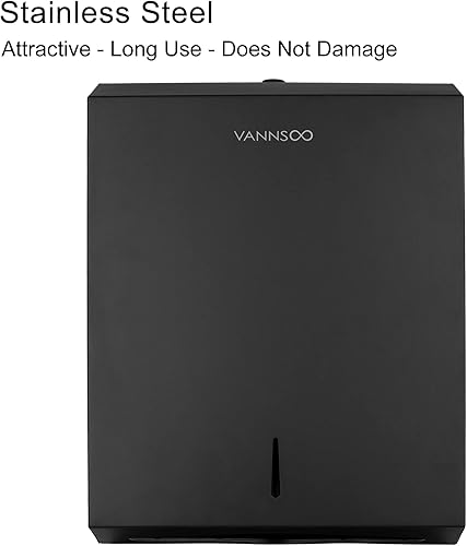 Paper Towel Dispenser, Commercial Stainless Steel Tri-fold/Multi-fold/C-Fold Paper Towel Holder Wall Mount Key (Gold) - Poueer