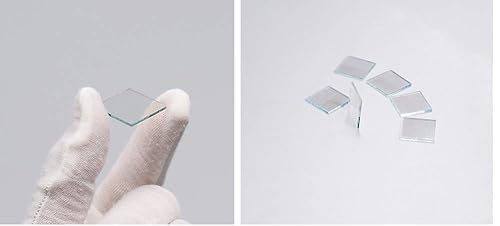 ITO Conductive Coated Glass for Lab 50x50x1.1mm Transparent Indium Tin Oxide Coated Conductive Glass 50pcs (10ohm/sq) - Poueer