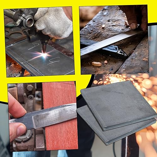 4 Pieces ASTM A36 Hot Rolled Steel Plate 1/2' x 4' x 4' Hot Rolled Steel - Poueer