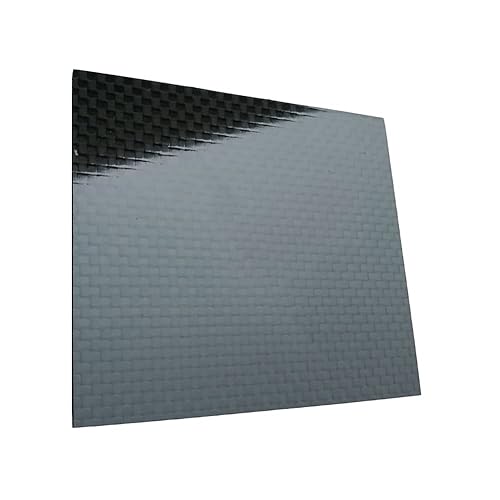 3K Plain Weave Carbon Fiber Sheet 200x300mm 0.2-20mm Thickness - High Gloss Carbon Plate for RC Models(Thickness:0.2mm) - Poueer