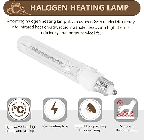 YUCHENGTECH Halogen Beam Heater Burner Smart Siphon Beam Heater for Hario Yama Syphon Coffee Maker (Upgrade 110-120V) (110V) - Poueer
