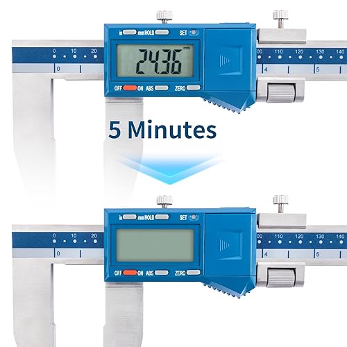 Dasqua 6 Inch/150mm Digital Caliper Electronic Industrial, Stainless Steel, with Large LCD Screen and Storage Case Auto Off Featured Measuring Tool, Resolution 0.0005'/0.01mm, Accuracy 0.001”/0.02mm - Poueer
