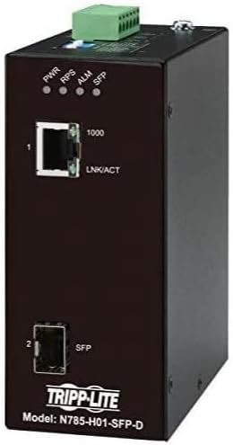 Tripp Lite Network Copper RJ45 Ethernet to Fiber SC Duplex Multimode Cable Extender Converter, 850nm Wavelength, Power Over Ethernet+, Gigabit, Extend 1800 Ft / 550 M, 2-Year Warranty (N785-001-SC-MM) - Poueer