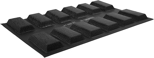 Demarle FP 2264 Flexipan Origine Silicone-Fiberglass Pan with 12 Financiers Rectangular Cavities 1-3/4 Inch x 3-3/8 Inch x 9/16 Inch High - Poueer