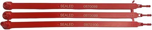ZWY 1000 PCS Red Plastic Truck Seals Numbered Shipping Seals Security Seals for Container Cargo Trucks - Poueer