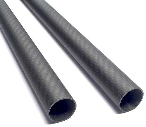 2pcs Carbon Fiber Tube 8x6x500MM 3K Roll Wrapped Twill Matte Finish - Poueer