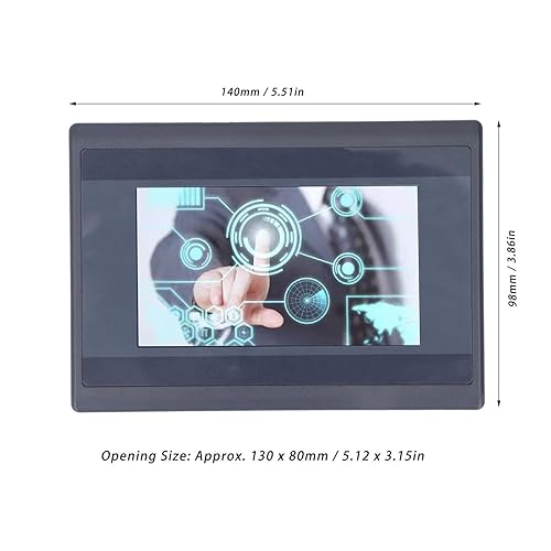 PLC HMI All in One 4.3in, HMI TFT LCD Display Module 32 bit ARM9, 128M NAND Flash, Compatible with for FX3U - Poueer