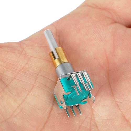 6X EC11EBB24C03 Dual Axis Encoder with Switch 30 Positioning Number 15 Pulse Point Handle 25mm - Poueer