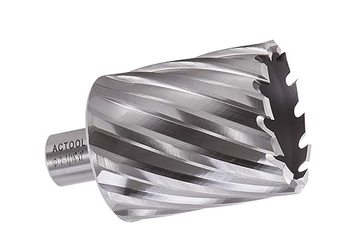 ACTOOL 2-1/16' Diameter × 2' Depth of Cut HSS ANNULAR Cutter with 3/4'' Weldon Shank - Poueer