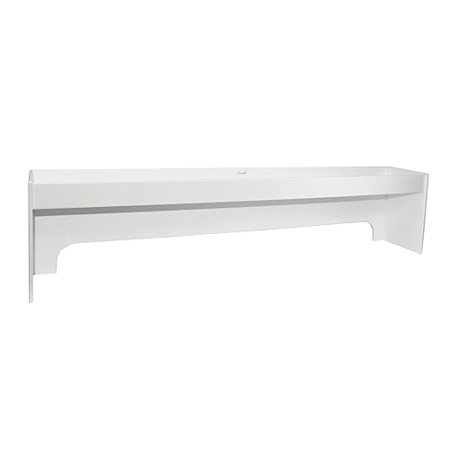 TrippNT 50315 Polyethylene Fume Hood Shelf, 36' Width x 8' Height x 5' Depth, 3', White - Poueer