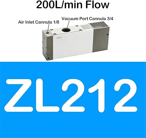 1PCS Industrial Negative Pressure Vacuum Generator ZL112 ZL212 ZL112-K15MZ-GN Large Flow And Large Suction Pneumatic Vacuum Pump.(ZL112) - Poueer