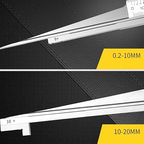 iDili Stainless Steel Digital Wedge Feeler Gauge, Mechanical Feeler Gauge Gap Gauge Detection of Inclined Surfaces(0.2-10mm) - Poueer