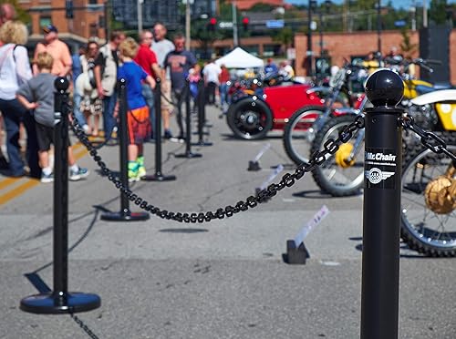 Mr. Chain Plastic Barrier Chain, Black, 1-Inch Link Diameter, 50-Foot Length (10003-50) - Poueer