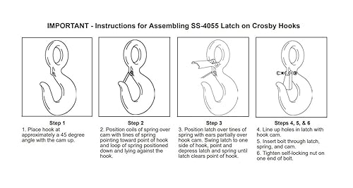 Crosby Ss4055 20Tc-30Ta Hook Latch (1090161) - Poueer