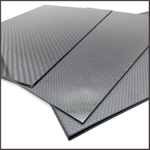 245x395mm Full 3K Carbon Fiber Sheet Plate High Strength Carbon Board Panel Thickness 0.5mm 1mm 1.5mm 2mm 2.5mm 3mm 4mm 5mm 3k Carbon Fiber(245x395x3.0 Matte Tw) - Poueer