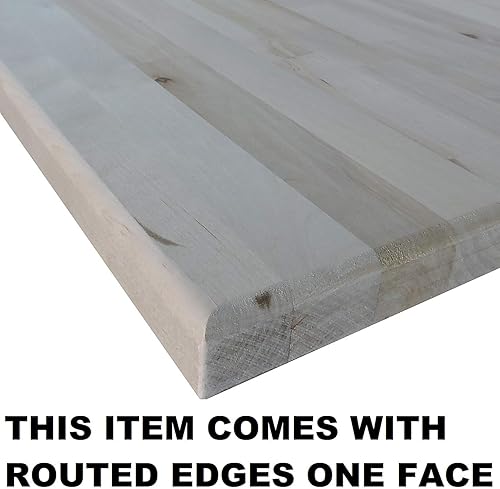 1.5' x 18' x 36' Birch Table/Counter/Island Top ** see all Edge options ** (Sharp edges (no routing)) - Poueer
