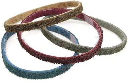 CAIDAI&YL 12 pcs 330/457/520mm Coarse to Fine Non-woven Nylon Abrasive Sanding Belt for Stainless Steel Metal Striping Deburring,520x20mm - Poueer