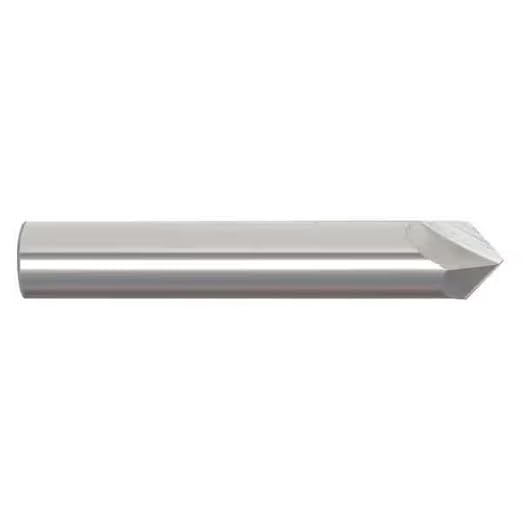 Chamfer End Mill, 1/2 in. Dia, Carbide, 209, Mfr: 209-092500-A - Poueer