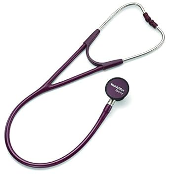 Welch Allyn 5079-125 Harvey Elite Adult Cardiology Stethoscope, Black, Double-Head Chestpiece, Dual Lumen Tubing, 28' - Poueer