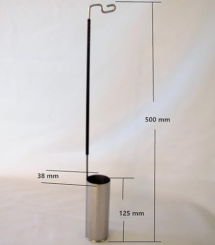 Stainless Steel Canister, Storage Tank Dipper, Diameter 38 mm 1 1/2 inch (38(D) x125(H1) x560(H)) - Poueer