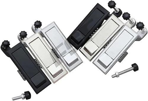 MS708 Adjustable Box Case Boiler Flat Lock Alloy Security Switch Spring Hasp Latch for Electric Industrial Cabinet Door Lock 1Pcs(White) - Poueer