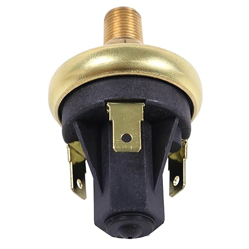SPDT 20psi±3psi 1/8 NPT Male 1/4 Blade Adjustable Air Pressure Switch Pressure Control Compatible with Air Oil Water and Vacuum Applications - Poueer