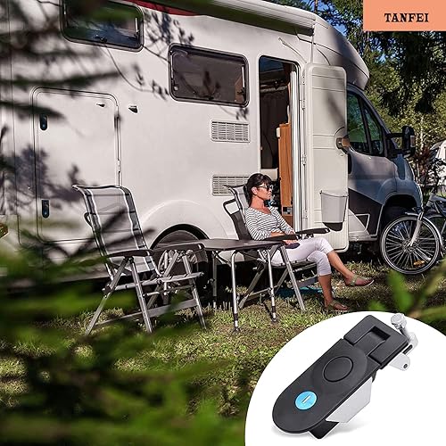 Compression Latch Flush Mount Trigger Latch Height 52mm, Compression Latch for RV Camper Car Truck Marine (Black Keyless, 5 Packs) - Poueer
