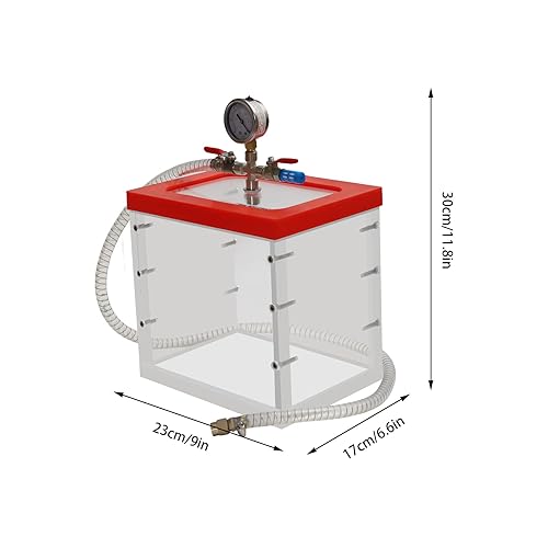 2 Gallon Acrylic Vacuum Chamber Acrylic Clear Perfect for Automobile Maintenance, Vacuum Packaging, 7L/2gal Capacity - Poueer