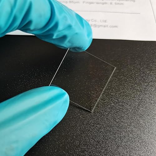 ITO (Indium tin Oxide)Substrate Coated Conductive Glass Slides 100×100×0.7mm 7ohm/sq (6pcs) - Poueer