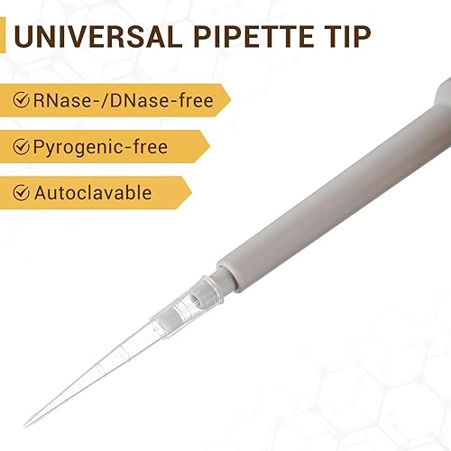 4E's USA Pipette with 200µL Tips 96 Pieces Racked, 10-100µL ISO Calibrated Adjustable Single Channel Pipettes - Poueer