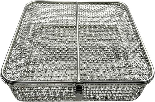 Medical Instrument Sterilization Tray, Medical Tray，surgical Tray，304 Stainless Steel Mesh Perforated Basket Sterilization, 0.16in Mesh,Suitable For Surgical Medical Dental Instruments ,Dental Trays(1 - Poueer