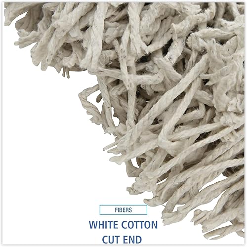 Boardwalk CM20024 Banded Cotton Mop Heads, 24oz, White, 12/carton - Poueer