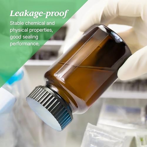 200 ml(6.7 OZ) Amber Glass Wide Mouth Packer Bottle with Black Ribbed Cap, Pack of 24 bottle - Poueer