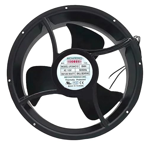 UF25HC12-BWH 115V 95/125W 254MM Fan - 254X89MM 25489 2-Wire Cooling Fan - Poueer