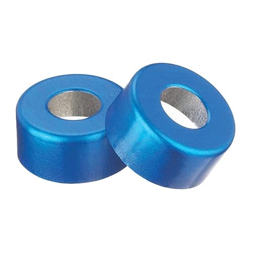 Wheaton 224193-05 Blue Aluminum Tear-Off Unlined Seal, 20mm OD (Case of 1000) - Poueer