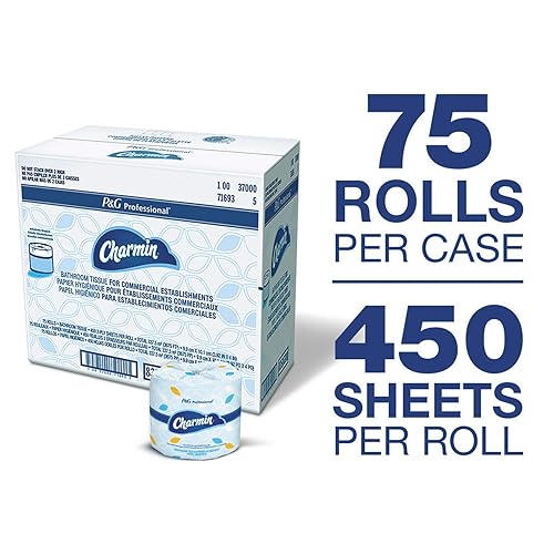 Charmin Commercial Bathroom Tissue, Septic Safe, Individually Wrapped, 2-Ply, White, 450 Sheets/roll, 75 Rolls/carton - Poueer