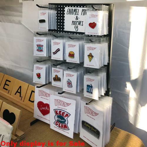 Countertop Metal Pegboard Display in Black - 11 W x 8 D x 20.5 H Inches - Poueer