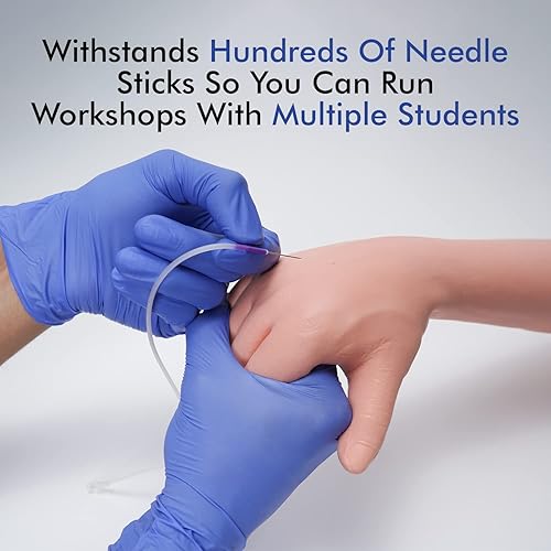 Apprentice Doctor Phlebotomy Practice Kit - Practice IV, Venipuncture, Blood Draws, Injections, & Phlebotomy Skills. (Arm with Practice Kit) - Poueer