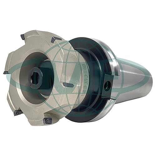 CME 6' 90° Indexable Face Mill w/ CAT50 Arbor, APKT1604 Inserts Included, 8 Flutes - Poueer