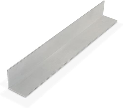 Outwater Industries Extruded Aluminum Angle Alu469-M Mill Finish 1''X 1''X 1/16'' Aluminum Angle Moulding 36 Inch Lengths (Pack of 4) - Poueer