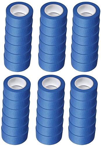 12 Rolls Painters Tape 1.88 inch Bulk Painter Tape Blue Wide Roll, Blue Masking Tape, 1.88 Inches x 60 Yards for General Purpose Wall Painting, Home Improvement - Poueer