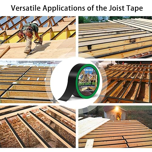 Butyl Joist Deck Tape, 2' X 50' Deck Joist Tape Waterproof Flashing Tape, Weather Resistance Self-Adhesive Joist Tape Decking for Deck Joist Beams Protection(12 Rolls) - Poueer