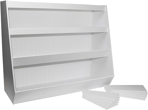 TrippNT Large Lab Storage Shelf with 2 Shelves and 14 Adjustable Bins, 23 7/8 X 20 X 10 1/4 inches WHD - Poueer