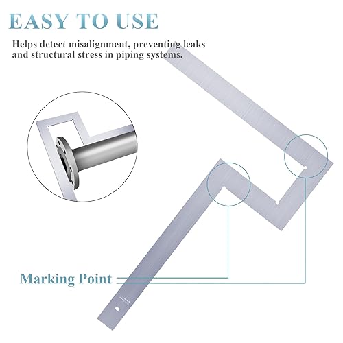 Flange Angle Heavy Duty Square Carbon Steel Tool to Measure a Flange Angle of Squareness Water Pipelines System Measuring Tool - Poueer