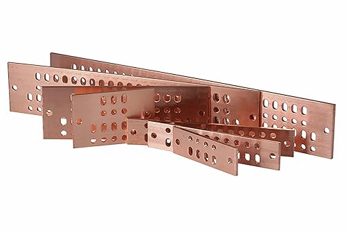 Copper Bus Bar 5mm x 10mm x 5.91 inch / 150mm, 1Pcs C110 Pure Cu Copper Flat Buss Bar Stock - Poueer